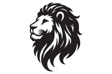 lion head silhouette vector illustration