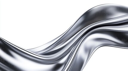 Obraz premium Cool silver color palette, sleek and modern tones, metallic swatch, isolated on white background