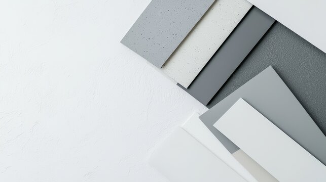 Cool slate grey color palette, modern and neutral tones, minimalist swatch, isolated on white background