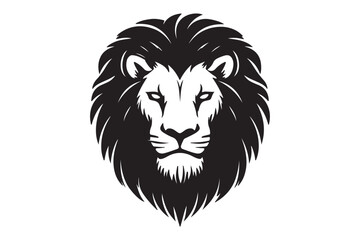 lion head silhouette vector illustration