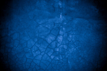 Old wall pattern texture cement blue dark abstract  blue color design are light with black gradient background.
