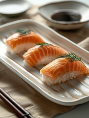 Salmon Nigiri Sushi: A Delectable Japanese Cuisine