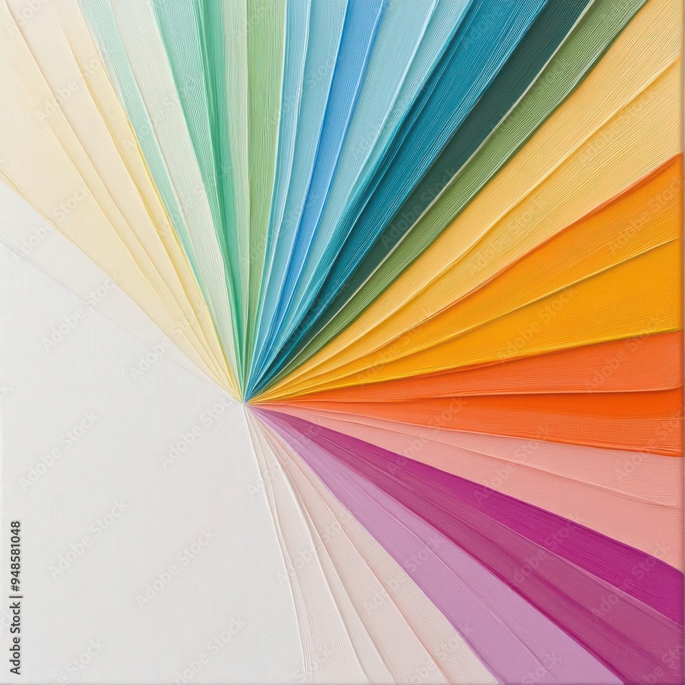 Poster Create colorful lines radiating in a fan-like spread