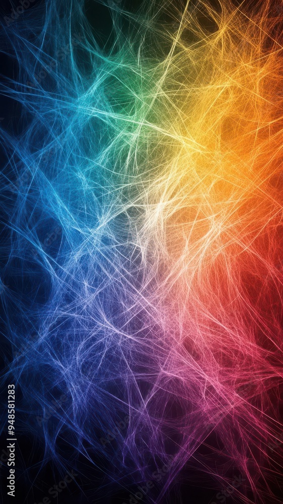 Poster create colorful streaks shooting from multiple directions