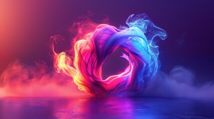 Colorful visual swirl representing digital creativity in London during May 2021