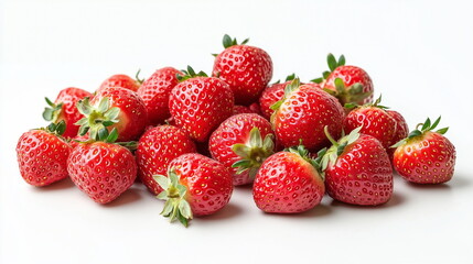 a lot of strawberry on white background photo wallpaper
