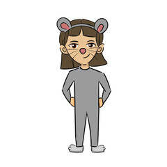 Kids with Mouse Costume