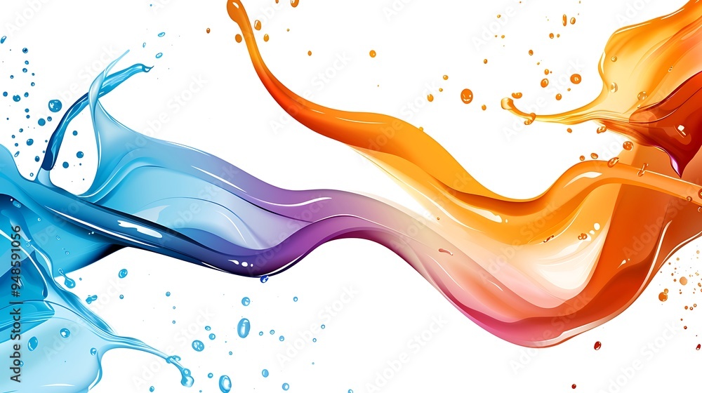 Aufkleber liquid design template series - easy to edit vector eps file