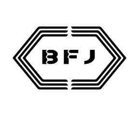BFJ letter logo Design. BFJ Simple and modern creative monogram initial letter logo Illustration.