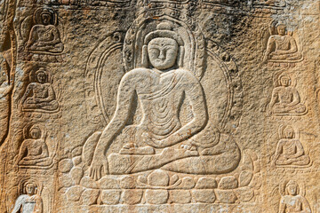 Buda Manthal Rock de Gilgit. Grabado budista de Pakistán