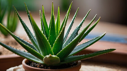 Fototapeta premium aloe vera is a succulent plant species of the genus aloe 