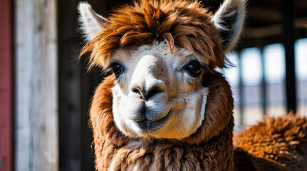 Obraz premium a beautiful and amazing alpaca