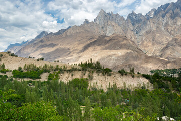 Pueblo de Machulo en el valle de Hushe, Pakistán