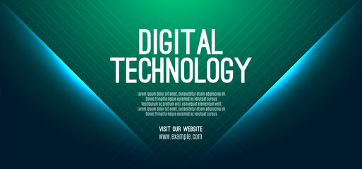 Digital technology speed connect blue green background, cyber nano information, abstract communication, innovation future tech data, internet network connection, Ai big data, line dot illustration 3d