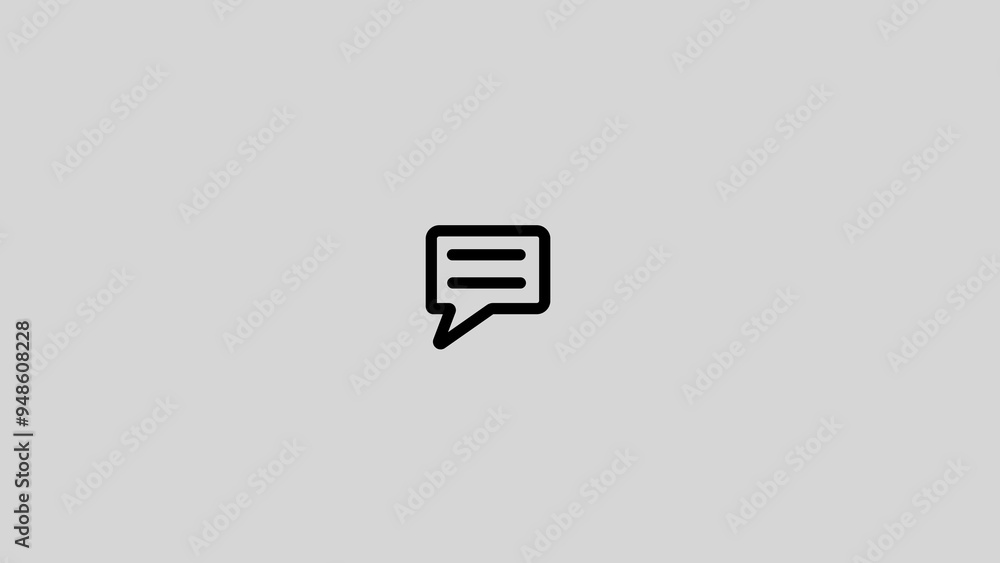 Poster chat icon in line style about user interface, use for website mobile app presentation