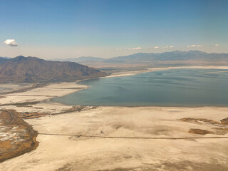 Edge Of The Great Salt Lake And Salt Flat In Utah