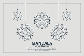 Flat mandala arabesque background