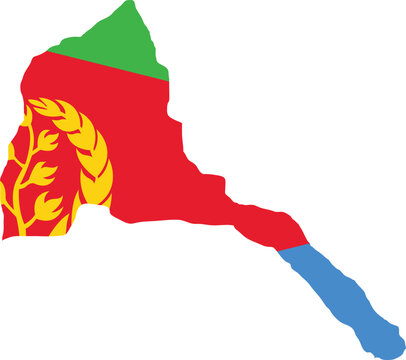 Eritrea Flag in Map, Eritrea Map with Flag, Country Map, Eritrea Map with Flag, Nation Flag Eritrea