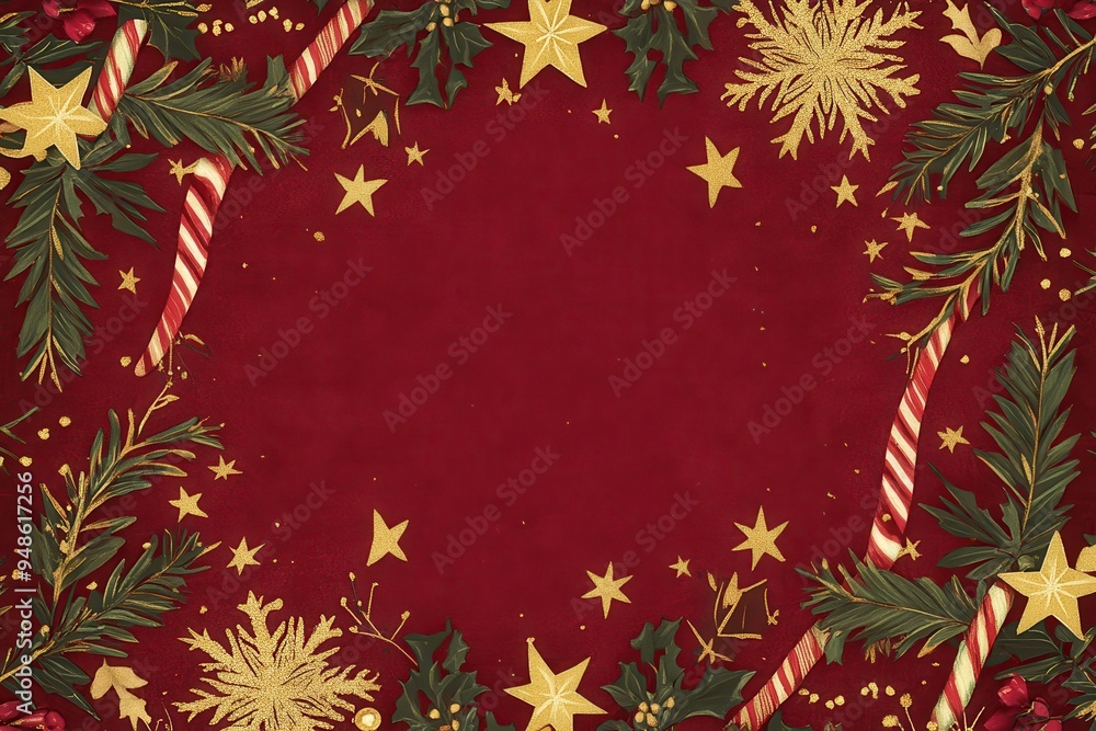 Wall mural Festive Christmas Frame