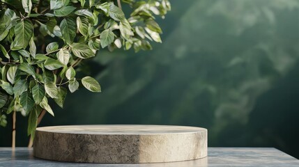 Nature Inspired Podium for Showcasing Products with Elegant Simplicity