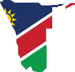Namibia Flag in Map, Namibia Map with Flag, Country Map, Namibia Map with Flag, Nation Flag Namibia