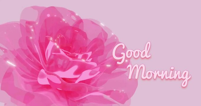 Good Morning 3d endless animation 4k.