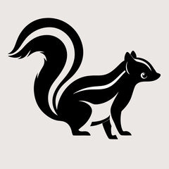 skunk silhouettes illustration