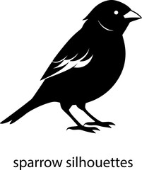 Crow Silhouette with Outstretched Wings Crow Silhouette with Outstretched Wings