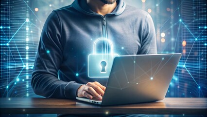 Cybersecurity: Protecting Your Data Online Stock Image High-Resolution HD Visual Concept Template Professional Graphic Modern Technology Photo Innovation Style Artistic