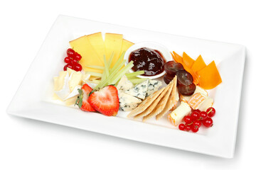 Assorted Cheese Platter with Fruits