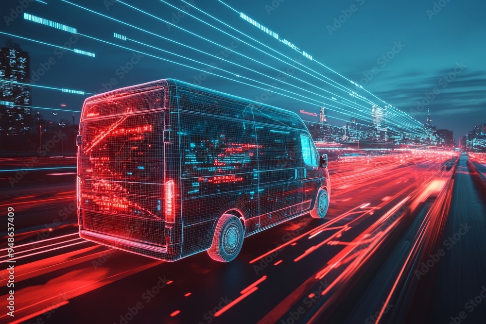 Poster selfdriving vans are set to transform urban delivery systems, leveraging advanced gps tracking and a