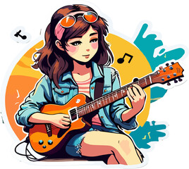 girl with guitar