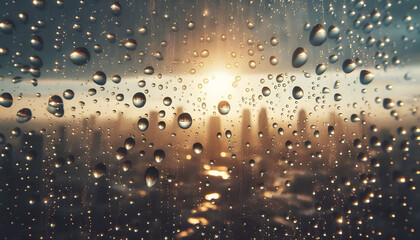 Raindrops on a window glass
