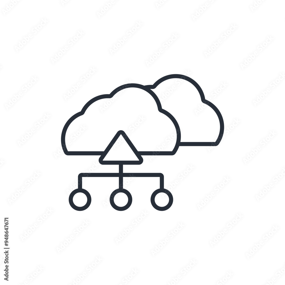 Poster hosting icon. vector.editable stroke.linear style sign for use web design,logo.symbol illustration.