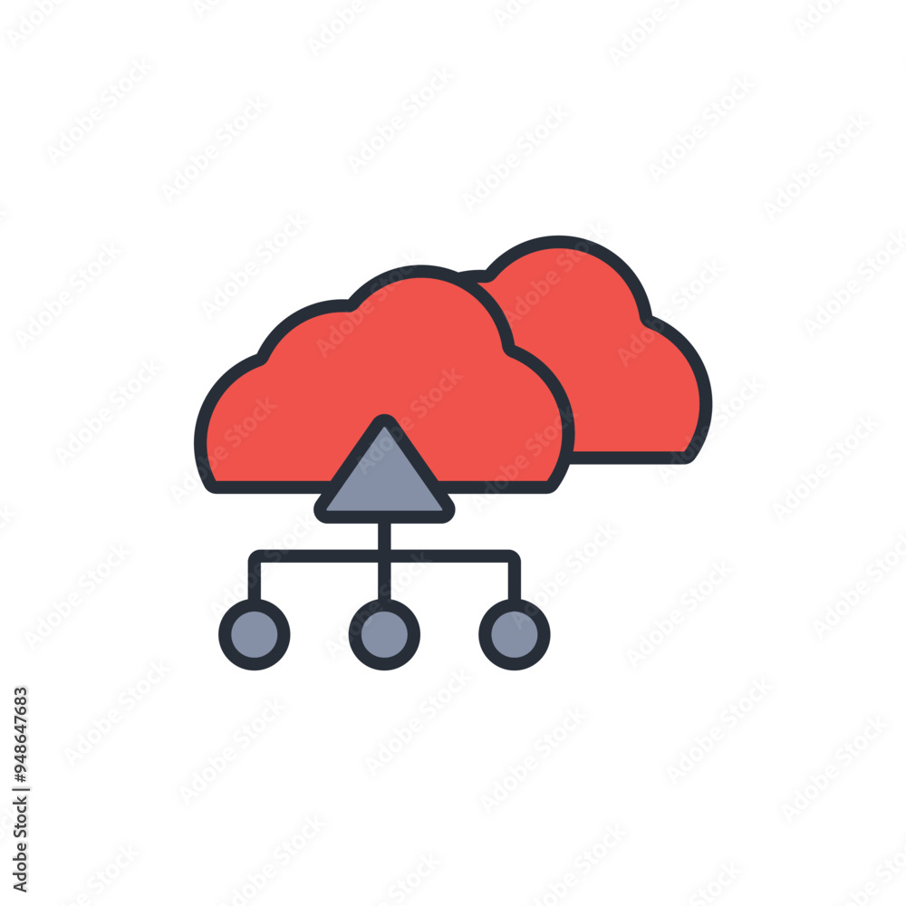 Poster hosting icon. vector.editable stroke.linear style sign for use web design,logo.symbol illustration.