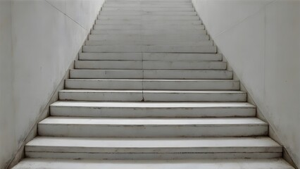 Disappearing Steps A staircase where each step gradually fades into the white background, creating an illusion of an incomplete or vanishing path