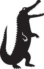 Silhouette of a Crocodile  vector art