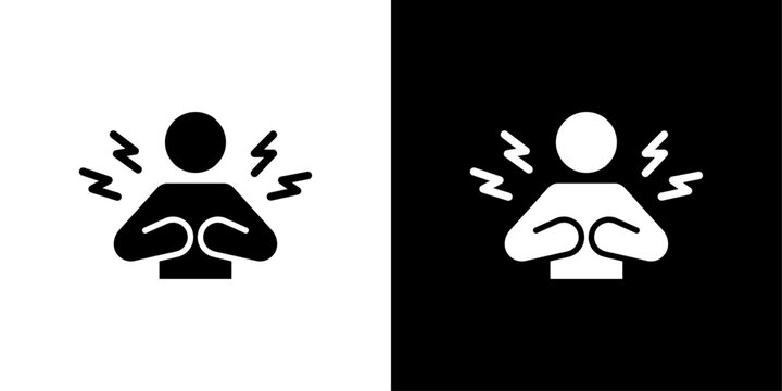 Angry person icon Flat fill set collection
