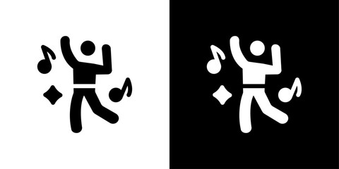 dance icon Flat fill set collection