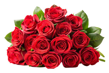 Obraz premium Bouquet of red roses isolated on a White background 