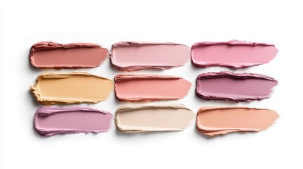 Vintage color palette, muted retro hues, classic swatch, isolated on white background