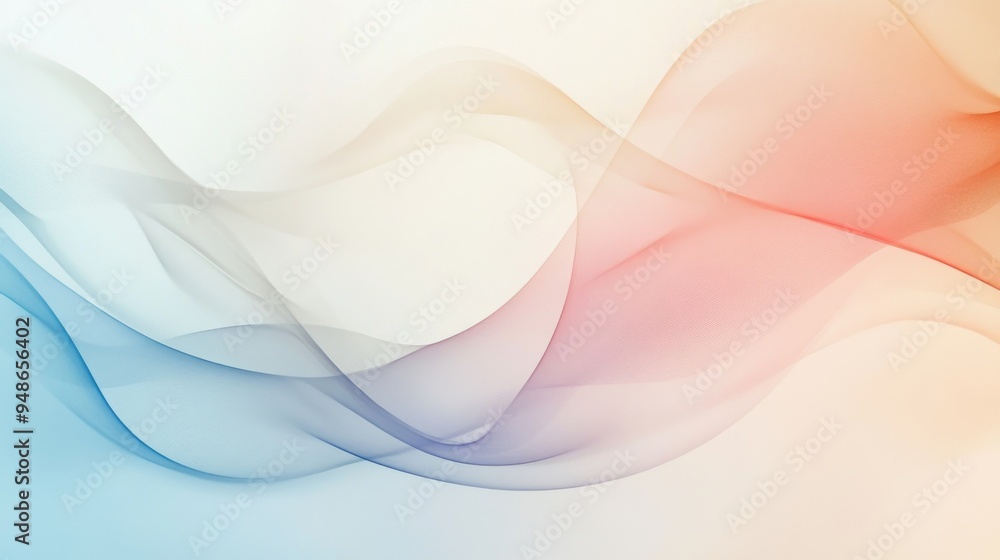 Fototapete A minimalist abstract background featuring soft, flowing shapes and muted tones, providing a calm and serene visual experience.