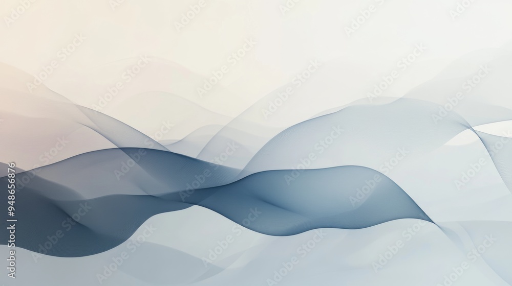 Leinwandbilder A minimalist abstract background featuring soft, flowing shapes and muted tones, providing a calm and serene visual experience.