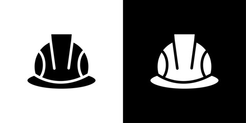 Helmet icon Flat fill set collection