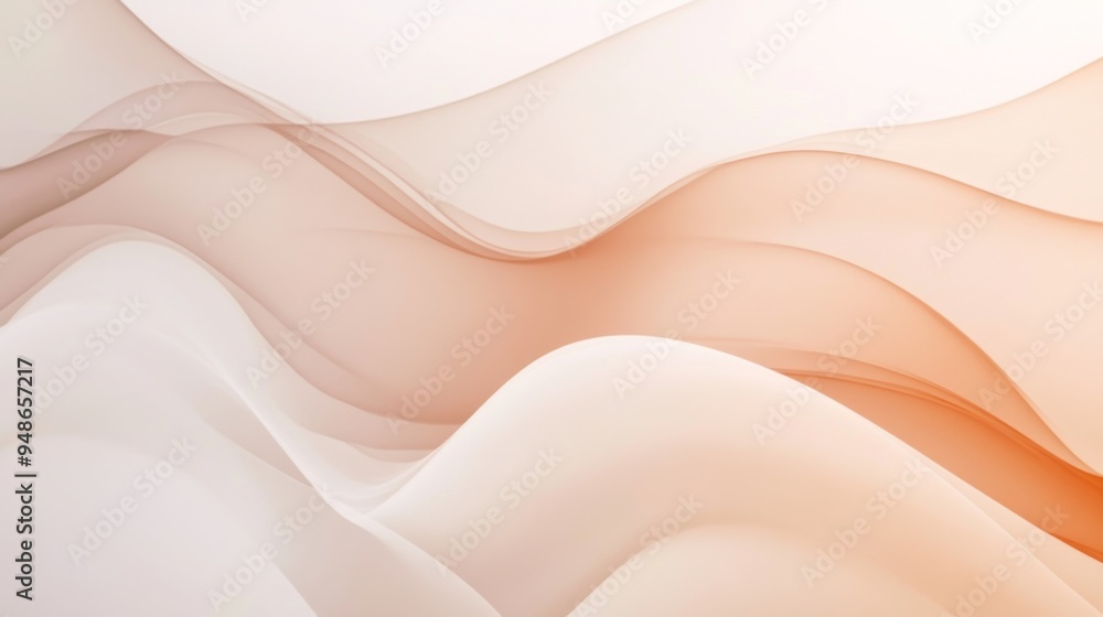 Aufkleber a minimalist abstract background featuring soft, flowing shapes and muted tones, providing a calm an