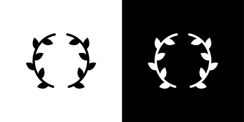 laurel wreath icon Flat fill set collection © Kajal