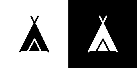 Teepee icon Flat fill set collection © Kajal