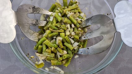 Historic runner beans from the Bernese countrywomen as a classic bean salad