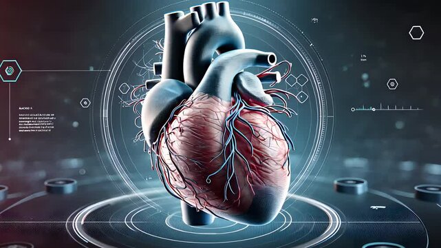3D illustration of a human heart
