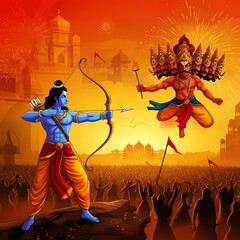 Happy Dussehra creative poster